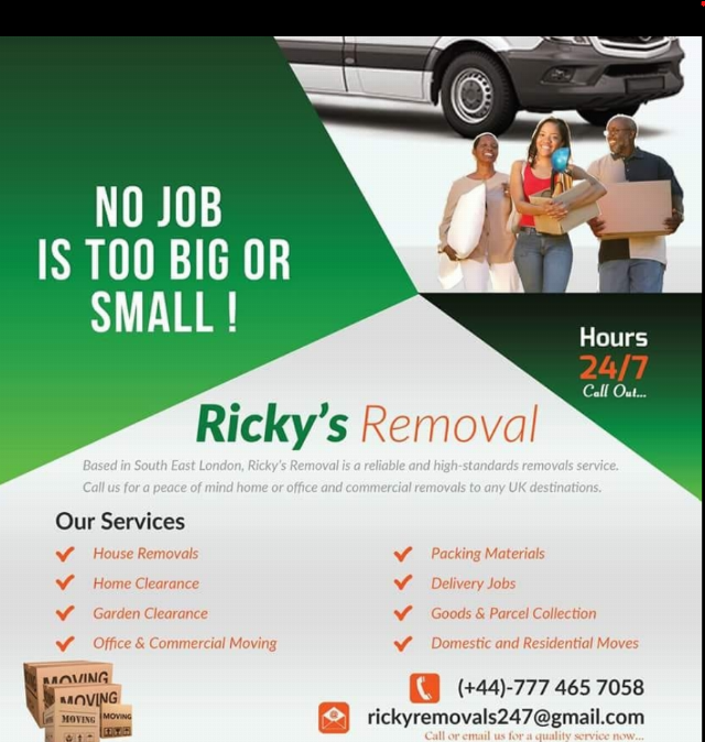 Ricky Removals logo